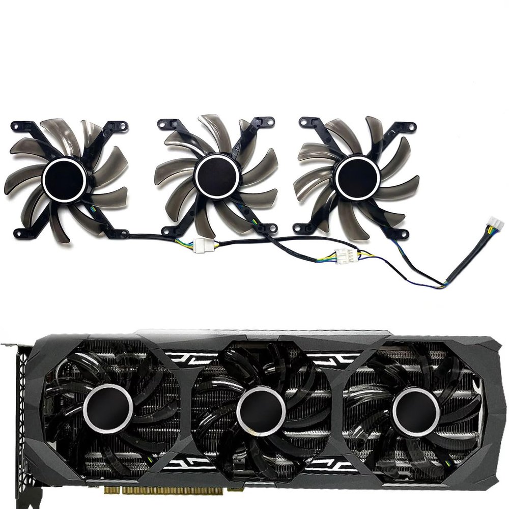 0.50A 85MM T129215SU 4PIN DC12V GPU Fans for YESTON RTX2080 2080ti Deluxe Edition Graphics Card Cooling Fan (Fan-D)