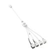 VCALDGFZ ARGB Splitter Hub 5V 3PIN Connector 1 to 2/3/4 Chassis Fan Splitter Synchronization Tensile(1 to 2,White) view 2