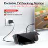 Switch 2 Dock with HDMI & 60W Charging Cable, 4K Portable Docking Station for Nintendo Switch2 Game Console, Travel Stand Base Connector Accessories Set (TV Adapter, 3 USB Ports, PD Power Input) view 3