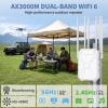 AX3000 Outdoor WiFi Extender, Dual Band 5G+2.4G Outdoor Long Range Extender Signal Booster with POE, Wi-Fi 6 Wireless Access Point, Wireless Outdoor Repeater, Compatible Starlink for Farm Camping RV view 2