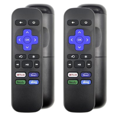2 Pack Remote Control Replacement Compatible with Roku Box, Premiere, Express, Player, Streaming Device Shortcut KeysNOT Compatible with Stick & TV