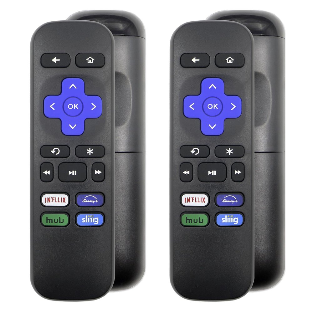 2 Pack Remote Control Replacement Compatible with Roku Box, Premiere, Express, Player, Streaming Device Shortcut KeysNOT Compatible with Stick & TV