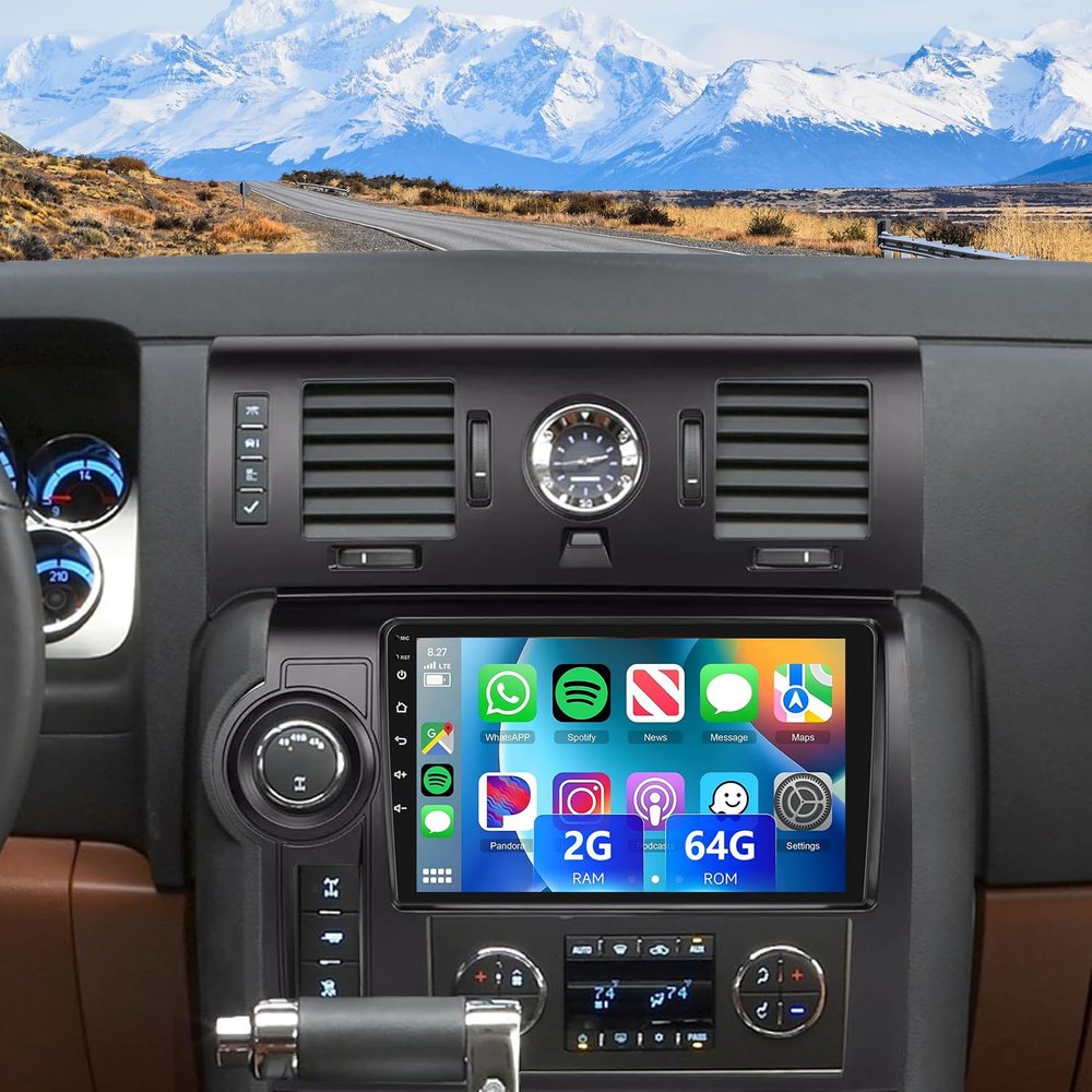 Aublinto 9 Inch IPS Touchscreen Android 15 Car Stereo for Hummer H2 2008 2009 with Wireless CarPlay & Android Auto 2+64GB Car Radio, Support WiFi, Bluetooth 5.0, AHD Backup Camera, SWC