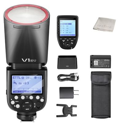 Godox V1S Round Head RGB On-Camera Flash Speedlite for Sony with XPro-S 2.4G TTL Wireless Flash Trigger, Complete Flash Photography Kit
