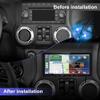 10.33 Inch Car Stereo Radio Update for Jeep Warngler/Unlimited 2007-2017 for with Wireless CarPlay/Android Auto Bluetooth GPS Navigation FM Backup Camera 2+64G view 2