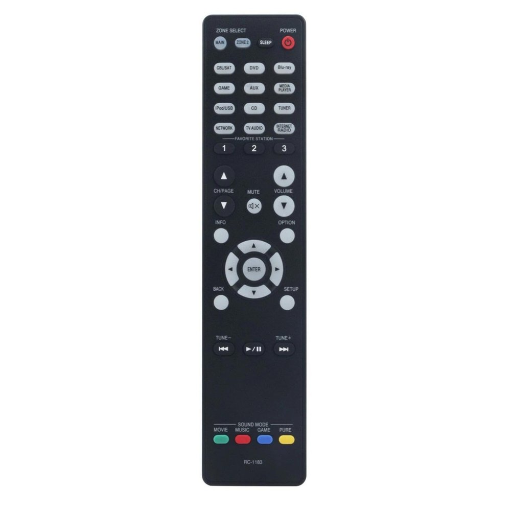 RC-1183 Replacement Remote Control for Denon Home Theater AV Receiver in Living Rooms or Rooms, Replace Models RC-1167, Replace Remote Compatible Models AVR-X2000 AVR-E400 AVRX2000 AVRE400