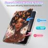 for iPad Air 11 inch Case M3/M2 2025/2024 Release with Pencil Holder,Stand Smart Cover with Auto Wake/Sleep Clear Protective Tablet Case - Butterfly Girl view 2