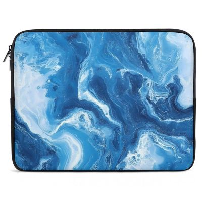 Abstract Blue Marble Tie-dye Laptop Sleeve Lightweight Computer Sleeve Briefcase Carrying Case