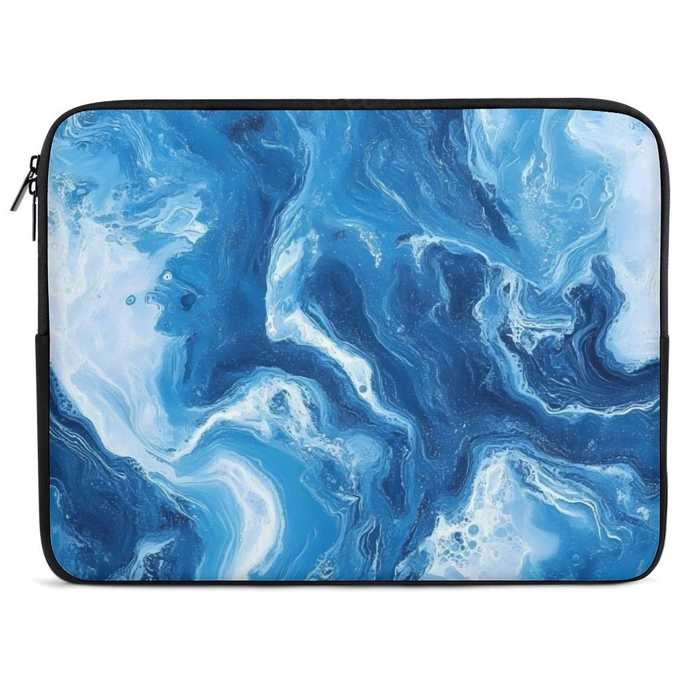 Abstract Blue Marble Tie-dye Laptop Sleeve Lightweight Computer Sleeve Briefcase Carrying Case