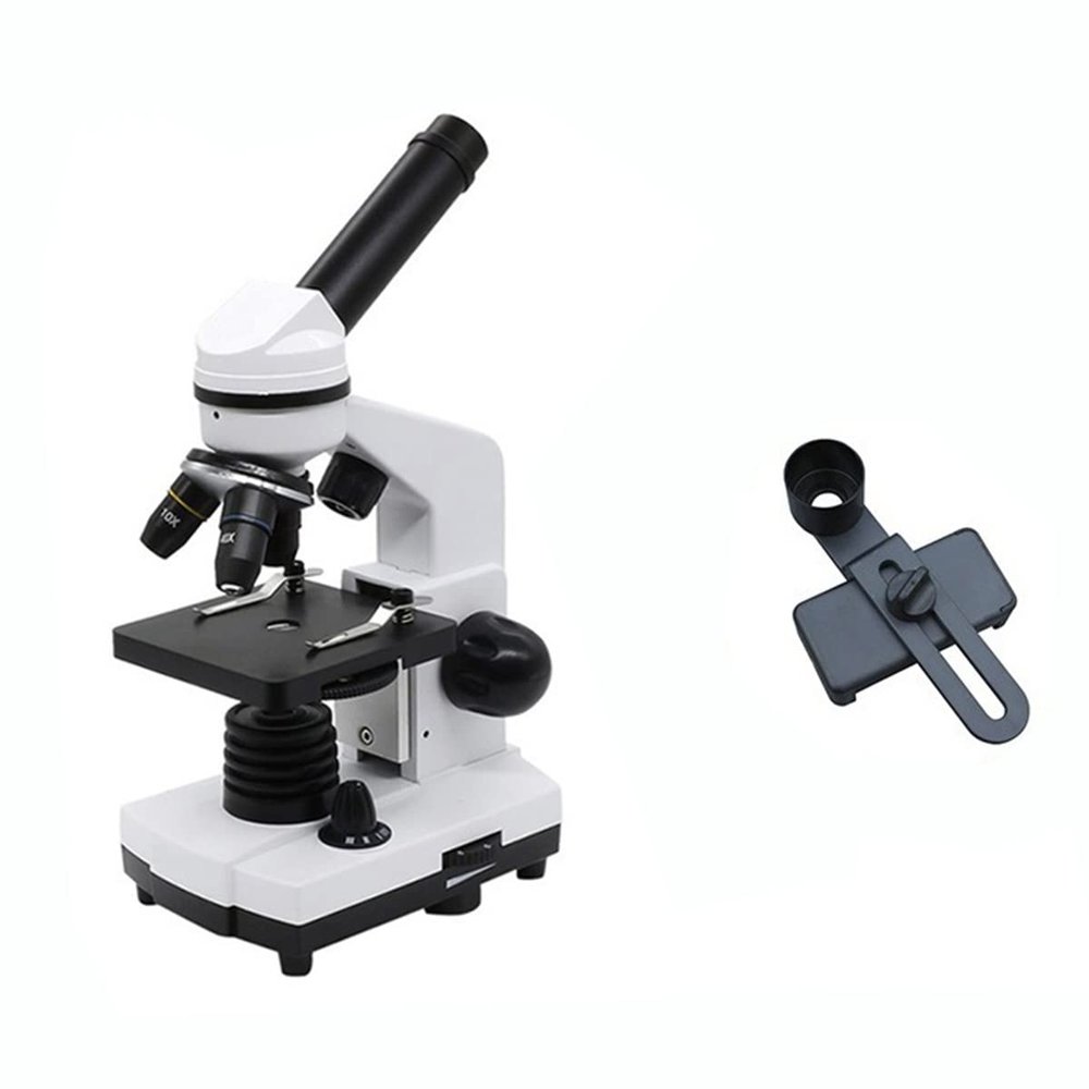 ERoomQ Microscope Kit 40X-1600X Microscopes Adults with Slides Set Phone Adapter Biological Microscope Microscope Lens Adapters(Set 2 40X)