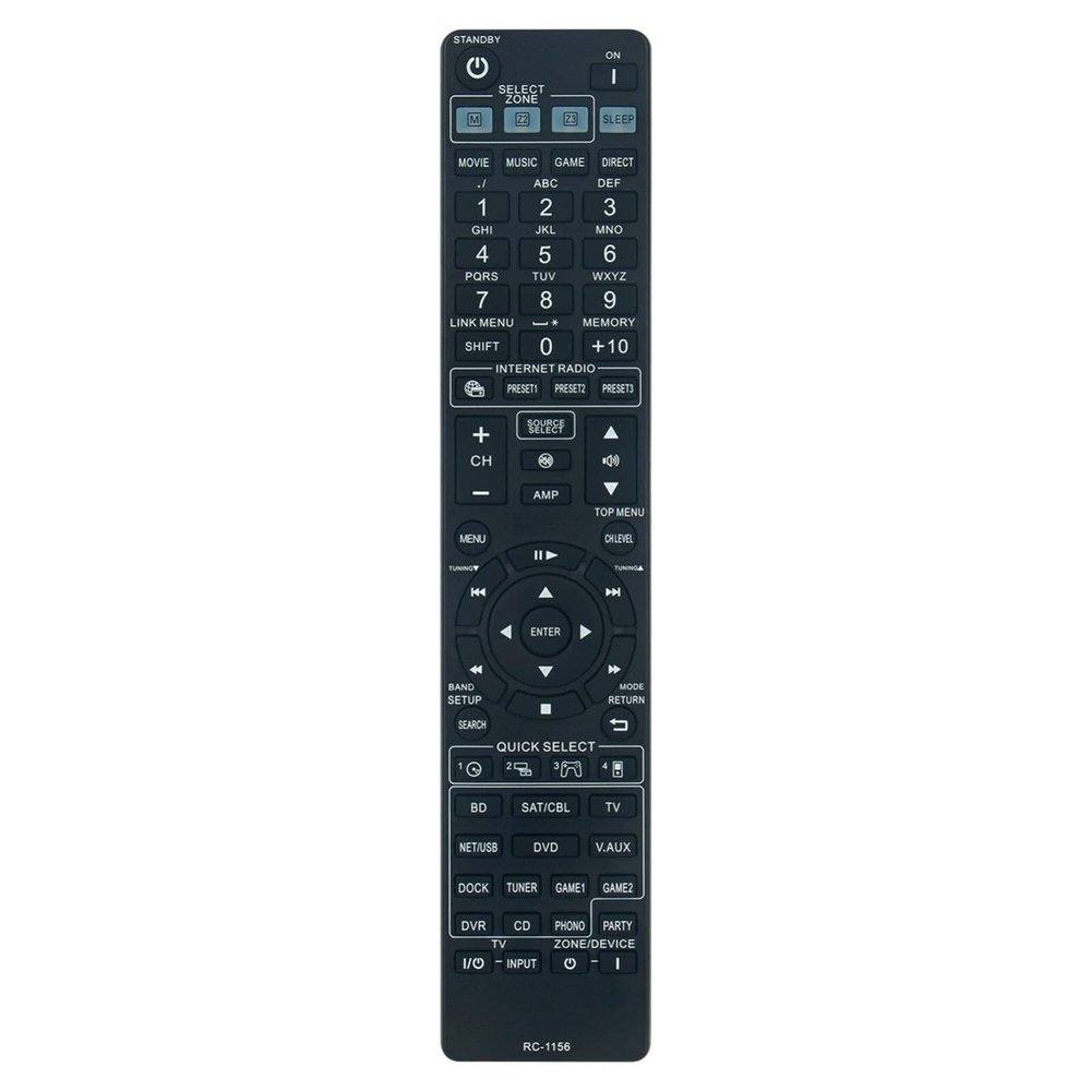 RC-1156 Replacement Remote Control for Denon Integrated Network AV Receiver in Living Rooms or Rooms, No Programming or Pairing Needed, Replace Remote Compatible Models AVR-2312 AVR-1912 AVR-1712