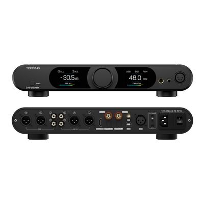 Topping DX9 Discrete DAC NFCA Headphone amp - AK4499EQ Flagship DAC, Hybrid Relay Volume Control, 6-Channel Discrete NFCA high-Performance (Black)