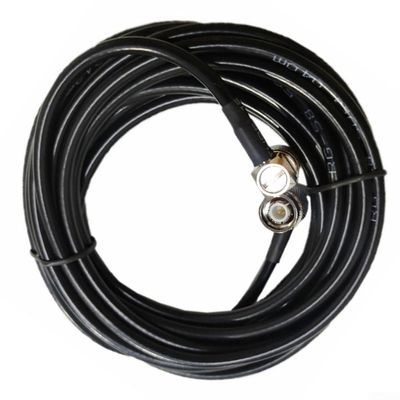 FABULETTA Antenna Cable 15FT with Dual 90 Degree TNC Male Connectors Compatible with GPS EZ-Guide Plus 500 250 CFX-750 Receivers Black PVC Wire