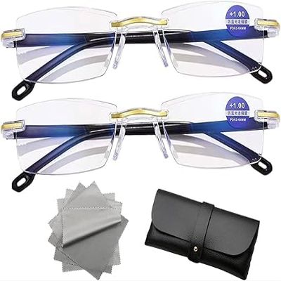 DASHENRAN Clarity Blue Glasses, Automatic Adjustment Eye Glass, Intelligent Anti Blues Light Blocking Computer Glass (2pcs)