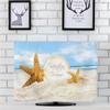 BENUSIO Custom TV Dust Cover with Photo Logo Text Personalized Dustproof TV Screen Monitor Protective Cover Indoor Decor, Khaki, For 60" TV view 4