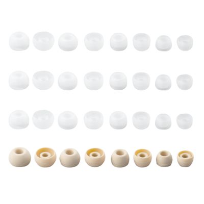16 Pairs KBEAR Silicone Eartips,Replacement IEM Tips for 4.00mm-5.50mm Nozzle Wireless Earphone/Wired Earbuds,Orange&White Mixed Eartips for KZ ZS10 Pro,CCZ Melody,KZ ZST(Orange&White, XS/S/M/L)