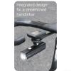AugustknowU Carbon Fiber Bike Computer Mount Extension with Adjustable 180 Rotation, Integrated Light and Action Camera Holder, Compatible with Garmin/Bryton/Wahoo, Black(130mm) view 4