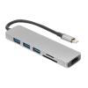 6 in 1 Type C to HD Multimedia Interface Hub Adapter, USB 30. Converter with 4K Output, Aluminum Alloy Type C Hub for, Plug and Play with SD TF Card Slots view 1