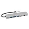 6 in 1 Type C to HD Multimedia Interface Hub Adapter, USB 30. Converter with 4K Output, Aluminum Alloy Type C Hub for, Plug and Play with SD TF Card Slots view 3