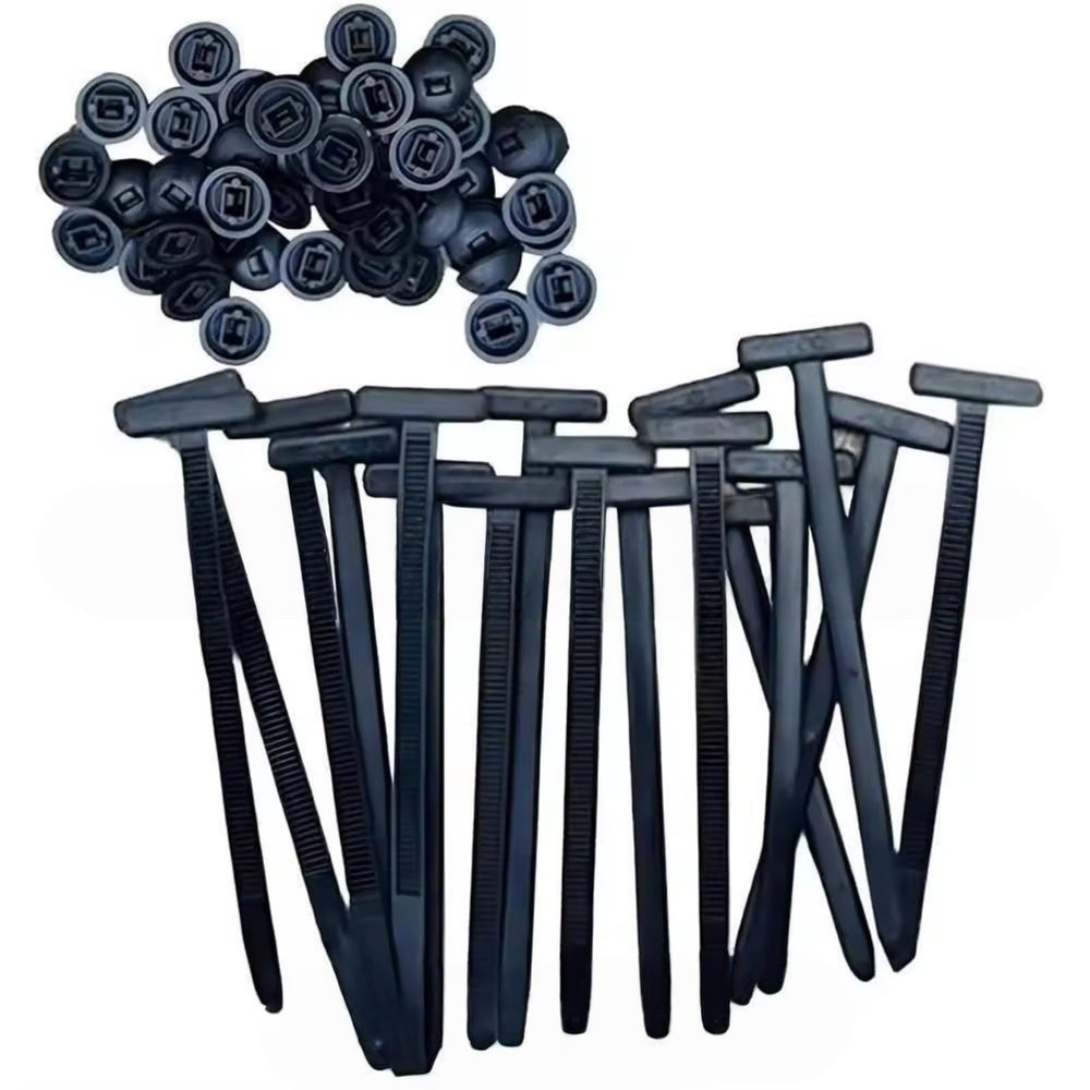 100Pcs 2025 New Nylon Car Universal Cable Tie Buckle Heavy Duty Self-Locking Zip Ties with Pin & Button Design, Upgrade Multipurpose Plastic Fastening Tool for Car Daily Fixing & Quick Repair