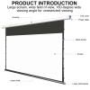 16:9 Hd Electric Projector Screen, 92 Inch Automatic Retractable Projection Screen, 4 Materials That Restore True Colors,for Home OpticalMetal view 4