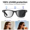 Hugur Smart Glasses,Polarized Sunglasses with Bluetooth 5.4 Open Ear Speaker,Athletic/Outdoor UV Protection and Voice Assistant Compatible, Black Frame-Photochromic Lens for Men, Women, Unisex B3PL view 2