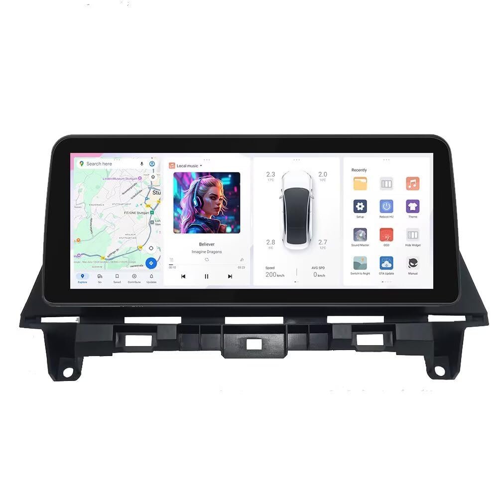 DUDUAUTO Car Radio Stereo for Honda Accord 8th 2008-2012, Biorunn DUDU5 12.3 Inch Touch Screen 8-Core GPS Navi Wireless Car-Play Android Auto Head Unit, 8GB RAM 128GB ROM