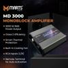 Marts Digital MD3000 | Class D Full Range 2-Ohm Car Amplifier | 3000W RMS Power with Thermal Protection Fan | RCA Input Connectivity | Adjustable HPF LPF Gain and Bass Boost view 2