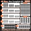 132PCS Universal TV Mounting Hardware Screw Kit Set, M4 M5 M6 M8 Black Screws and Washers Spacers, Replacement Screws for TV VESA Mounting Compatible Hardware for Mounting Most TVs/Monitors up to 80" view 3