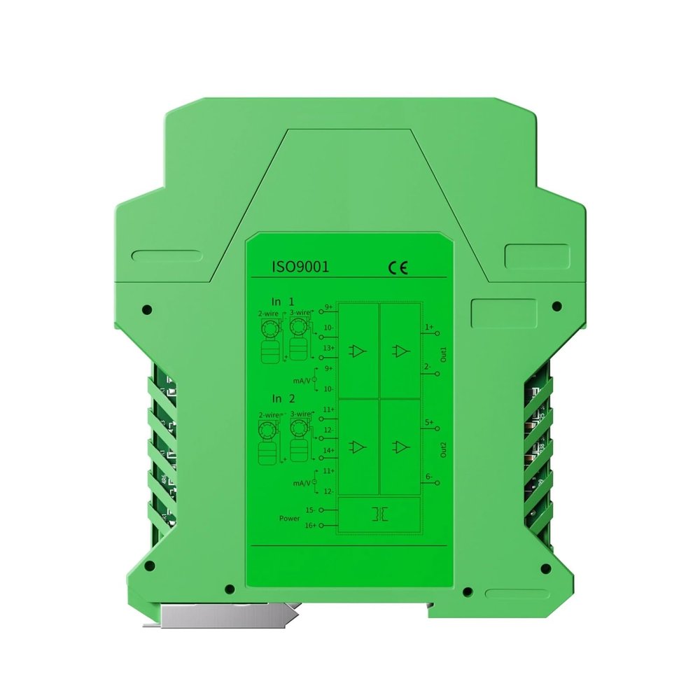 4-20mA to 0-10V 0-5V Signal Isolator DC24V Analog 1 in Out Converter to 0-10mA 0-20mA(Input 0-10mA,Output 1-5V)