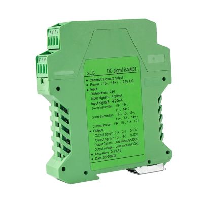 4-20mA to 0-10V 0-5V Signal Isolator DC24V Analog 1 in Out Converter to 0-10mA 0-20mA(Input 0-5V,Output 0-5V)