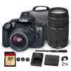Canon EOS Rebel T6 DSLR Camera with 18-55mm Lens| 18MP APS-C CMOS Sensor, Built-In Wi-Fi & Full HD Video| Great for Travel & Everyday Photography (1159C003) + Canon EF 75-300mm f/4-5.6 III Lens + More view 1