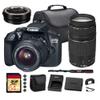 Canon EOS Rebel T6 DSLR Camera with 18-55mm Lens | 18MP APS-C CMOS Sensor, Built-in Wi-Fi & Full HD Video | for Travel & Everyday Photos + Canon EF 75-300mm f/4-5.6 III Lens + Adapter EF-EOS R + More view 1