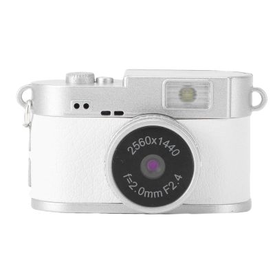 LAISANIM Retro Mini Digital Video Keychain Camera, 1.47 in Screen Pocket Video Recorder, Small Body cam 1080P HD Video Cam, for Travel Study Sport Recording (White)