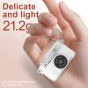 LAISANIM Retro Mini Digital Video Keychain Camera, 1.47 in Screen Pocket Video Recorder, Small Body cam 1080P HD Video Cam, for Travel Study Sport Recording (White) view 2
