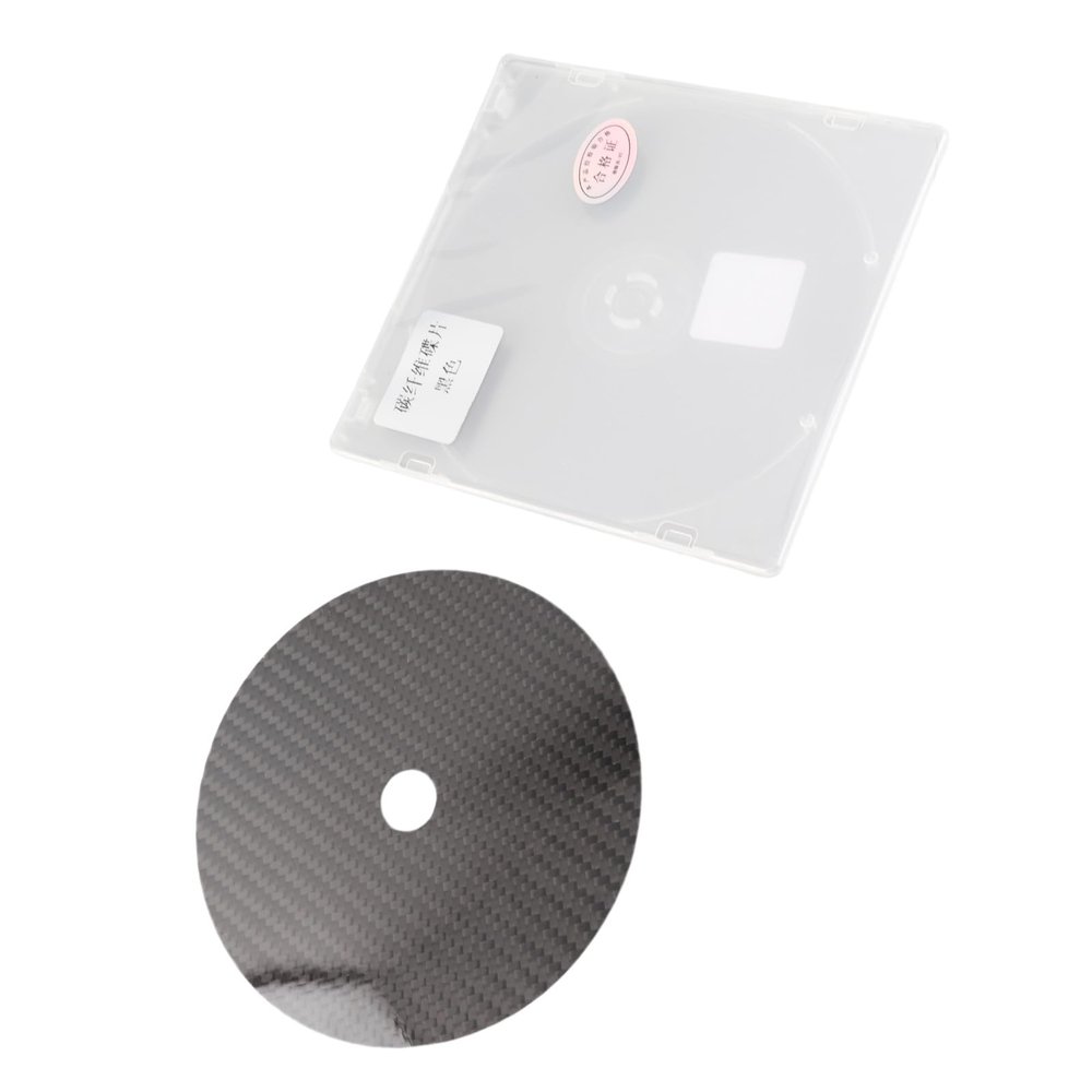 Mrisata CD DVD Stabilizer Carbon Fiber Tuning Mat Disc Stabilizer Eliminates Static Electricity Absorbs Vibration Enhances Sound Quality for Audiophiles Top Tray Loading Players (Black)