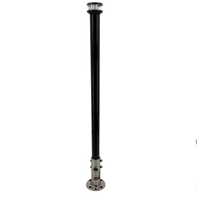 SEAVIEW Manually Folding Light Post | Premium 316L Stainless Steel Base + C5 Certified 3NM LED Light | 24" Light Post | Please Contact us if You Need Help | SVMHB124LEDSSB