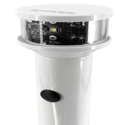 SEAVIEW Triple Mount Lightbar Top Kit | C5 Certified Light on 12" Post + Dual 1"-14 Threads for GPS/Wind Transducers | Please Contact us if You Need Help | PMU2ALED12C5
