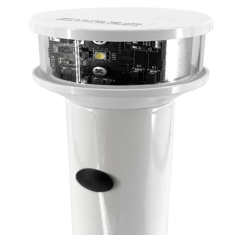 SEAVIEW Triple Mount Lightbar Top Kit | C5 Certified Light on 12" Post + Dual 1"-14 Threads for GPS/Wind Transducers | Please Contact us if You Need Help | PMU2ALED12C5