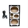 10" Brazilian Style Chuchera Speaker Box for Two 10" Speakers & 1 Driver Two Tweeters Vented Enclosure for Car (White) view 1