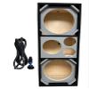 10" Brazilian Style Chuchera Speaker Box for Two 10" Speakers & 1 Driver Two Tweeters Vented Enclosure for Car (Gray) view 1