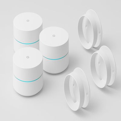 Google WiFi - AC1200 - Mesh WiFi Router System Bundle (3-Pack) + 3 Wall Mounts for Google - 4500 Sq Ft Coverage - Retail Packaging - Easy Setup, Seamless Signal for Smart Home Devices - Snow