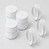 Google WiFi - AC1200 - Mesh WiFi Router System Bundle (3-Pack) + 3 Wall Mounts for Google - 4500 Sq Ft Coverage - Retail Packaging - Easy Setup, Seamless Signal for Smart Home Devices - Snow view 1