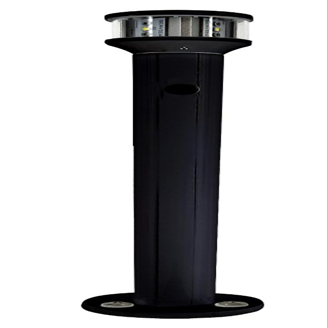 SEAVIEW 12" Fixed Light Post | Pre-Installed 3NM USCG C5 Certified LED Light | Complete All-Round/Masthead Navigation Solution | Please Contact us if You Need Help | SVLTP12LEDBLK