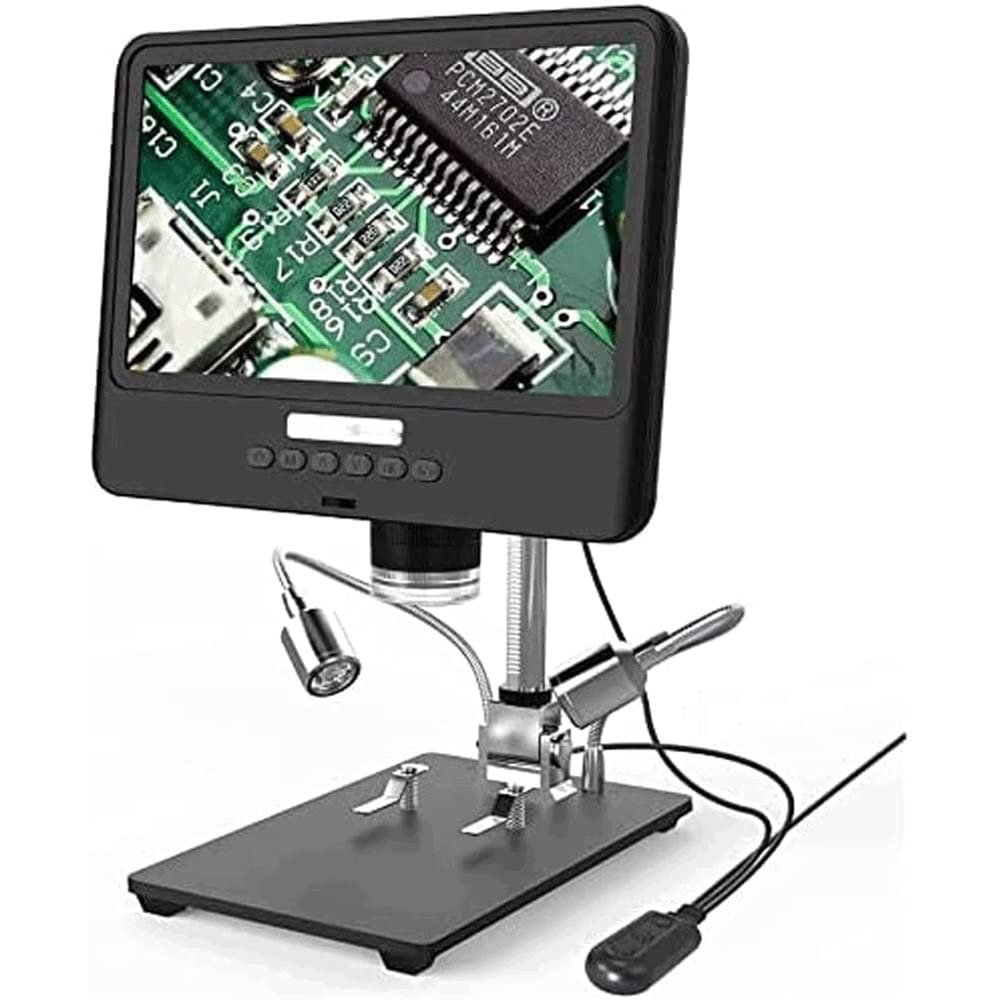 1080P LCD Digital USB Microscope with 10X-220X Magnification Zoom,Camera Video Recorder for Phone Repair Soldering Tool Jewelry Appraisal Biologic Use