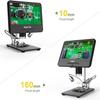 1080P LCD Digital USB Microscope with 10X-220X Magnification Zoom,Camera Video Recorder for Phone Repair Soldering Tool Jewelry Appraisal Biologic Use view 3