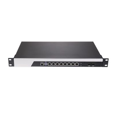 1U Firewall Appliance, OPNsense, VPN, Network Rackmount, I5 9400, RS46, 8 x Gigabit LAN, 2 x SFP+ 10Gbe 82599ES, COM, VGA, SIM Slot, 16G RAM, 64G SSD