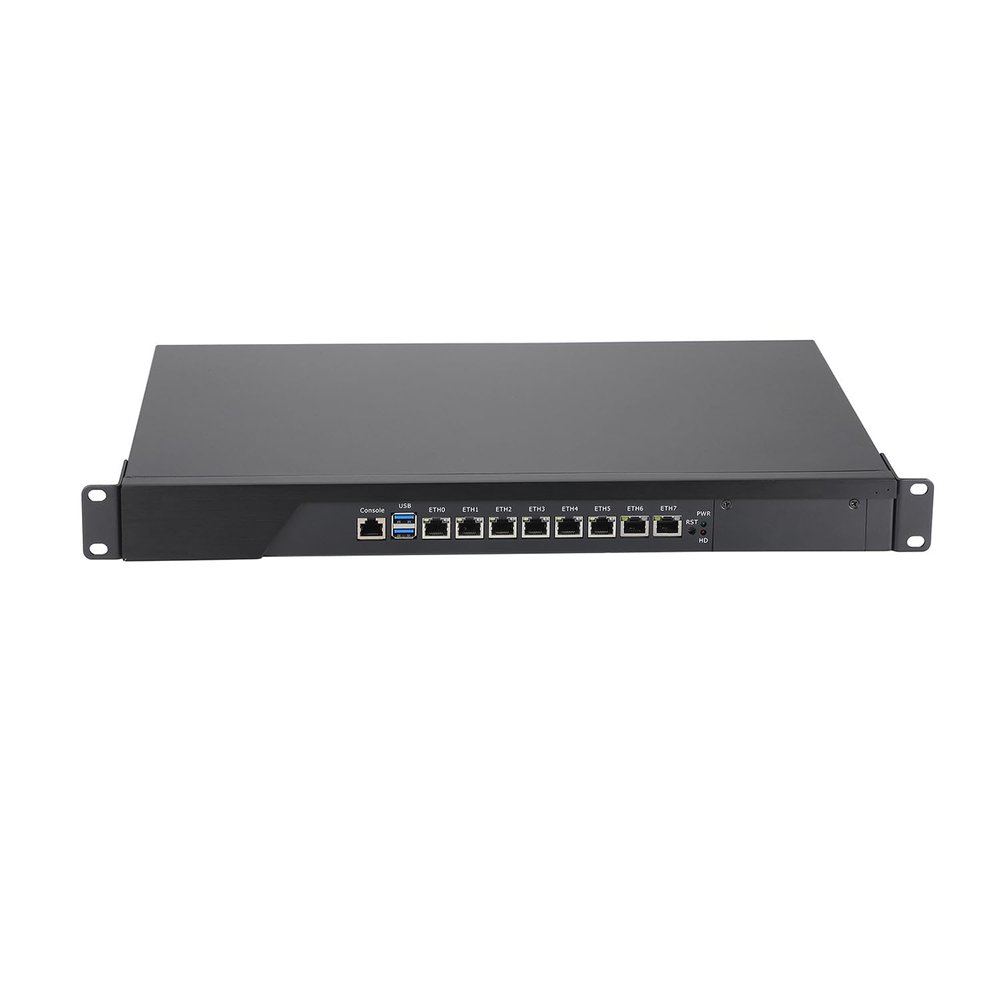 1U Firewall Appliance, OPNsense, VPN, Network Rackmount, C236 with I7 9700, RS46, AES-NI, 8 x 2.5GbE 226-V LAN, Console, VGA, SIM Slot, 8G RAM, 256G SSD