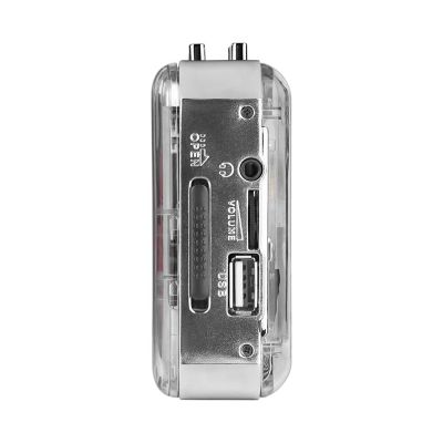 SPONGL Clear USB Cassettes Player and Tape to MP3 Converter USB Music Sound Player Loudspeaker for Disk