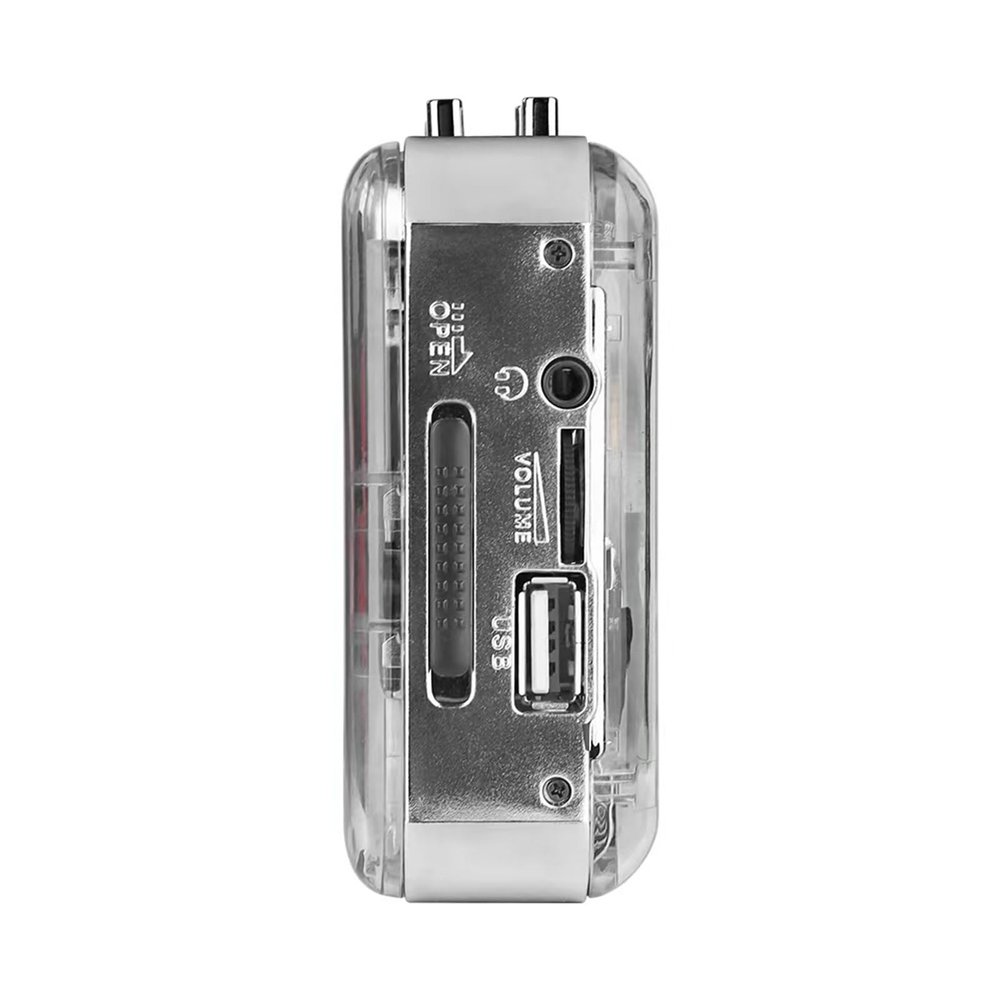 SPONGL Clear USB Cassettes Player and Tape to MP3 Converter USB Music Sound Player Loudspeaker for Disk